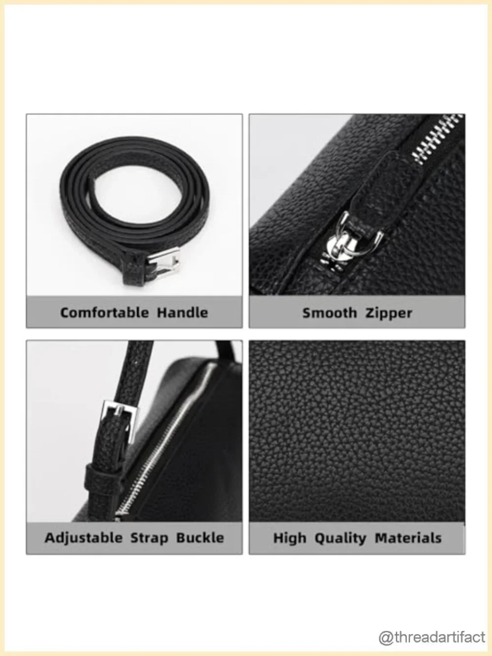 Barrel Crossbody Bag Pu Leather Lightweight Shoulder Purse Daily Work